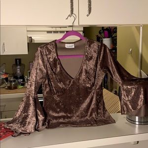 Los Angeles express velour hippie blouse, Size M